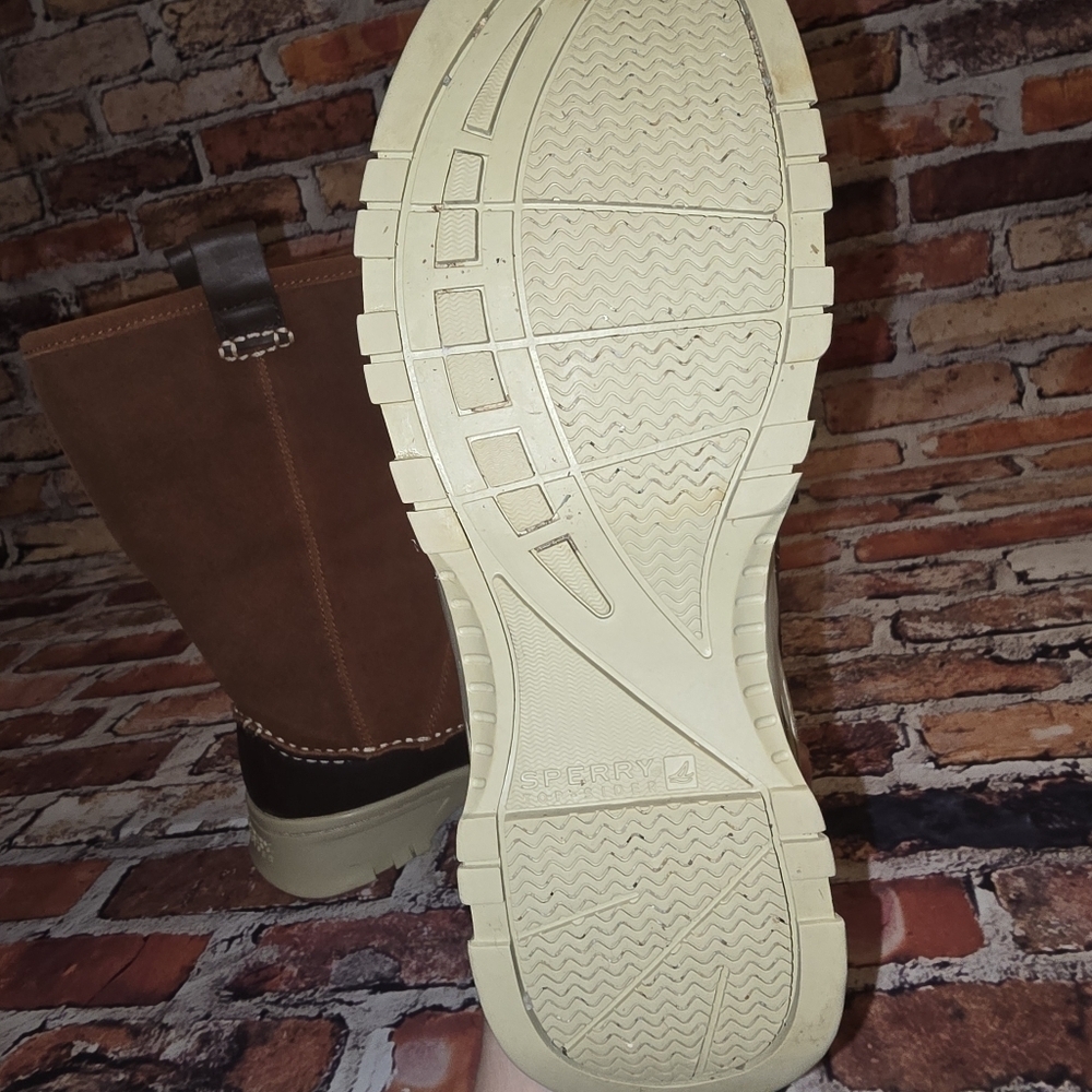 Sperry Keelan Rust Suede Pulll On  Winter Boots Size 7.5M - Picture 6 of 9